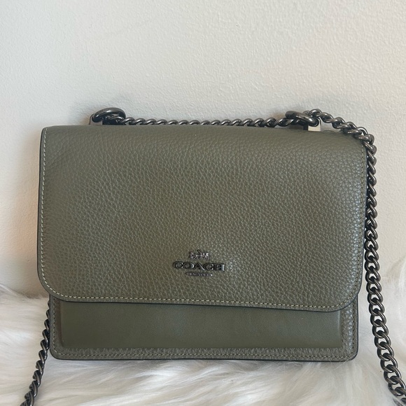 Coach Handbags - Coach Klare Crossbody Bag Olive Green Pebbled Leather Gunmetal Chain 2022-C8690
